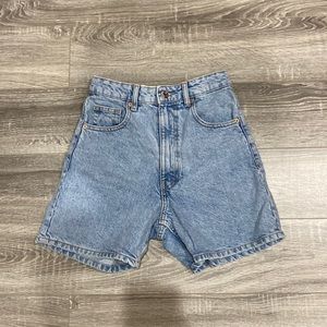 Zara light wash high waisted jean shorts